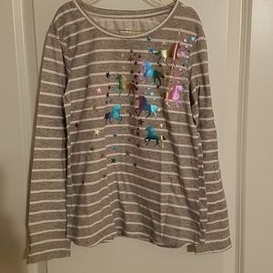 Girls long sleeve unicorn shirt